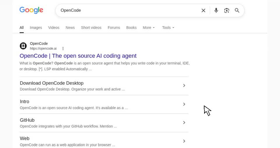Официальная страница OpenCode